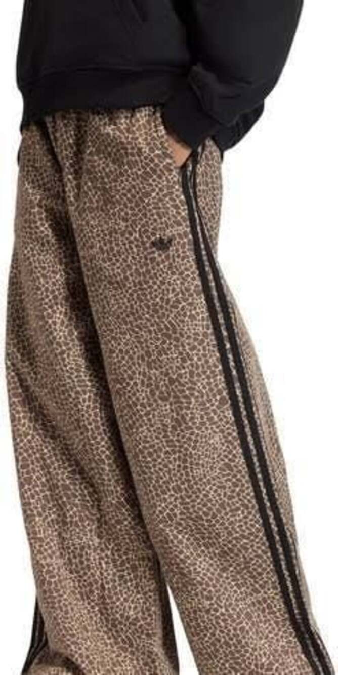 adidas Firebird Oversized AOP Denim Pants in Giraffe Print - Picture 1 of 5